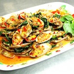 หอยลายผัดพริกเผา