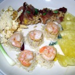 หมูม้วนผัดข้าวกล้อง
