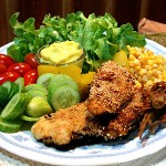 อิ่มง่ายๆได้คุณค่ากับ “สลัดไก่ทอดเนยอบงา...