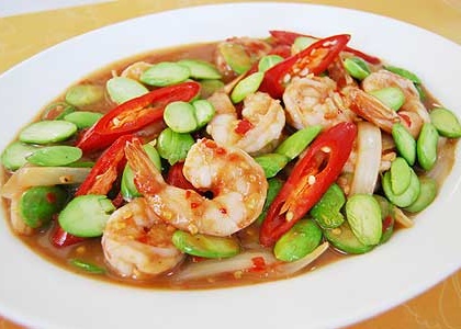 สะตอผัดกะปิกุ้งสด